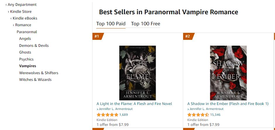 Paranormal Vampire Romance Amazon